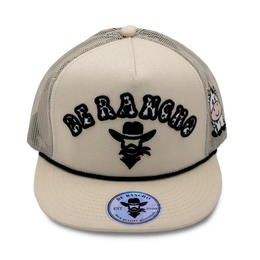 GORRA DE RANCHO cow print (Khaki)