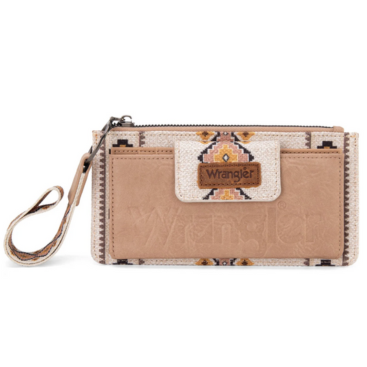 BOLSO WRANGLER AZTEC TAN BIFOLD WRISTLET - LADIES PURSES - WG139-W013TN