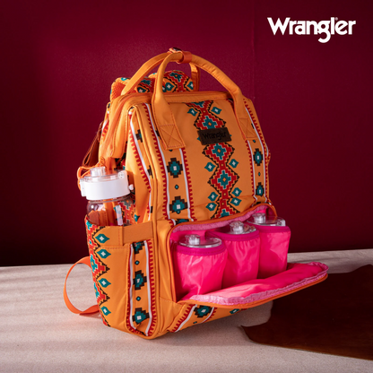 PAÑALERA WRANGLER WG2204-9110 Aztec Printed Callie Backpack - Mustard