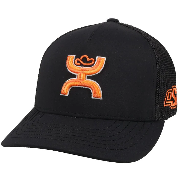 GORRA HOOEY "oklahoma state" hat, black/orange/white