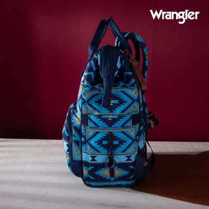 PAÑALERA WRANGLER Aztec Printed Callie Backpack - Navy WG2204-9110NY