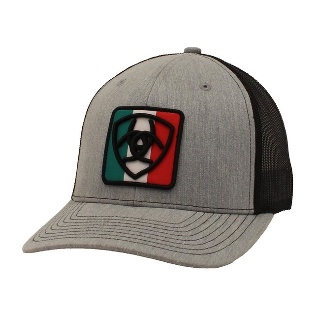 GORRA ARIAT SHIELD MEXICO FLAG GREY BLACK