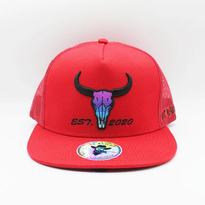 GORRA DE RANCHO Longhorn Rojo