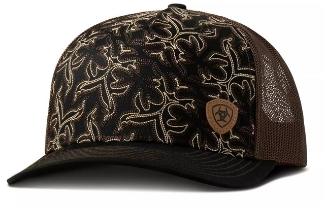 GORRA ARIAT STITCHED PANELS BLACK BROWN A3000897107