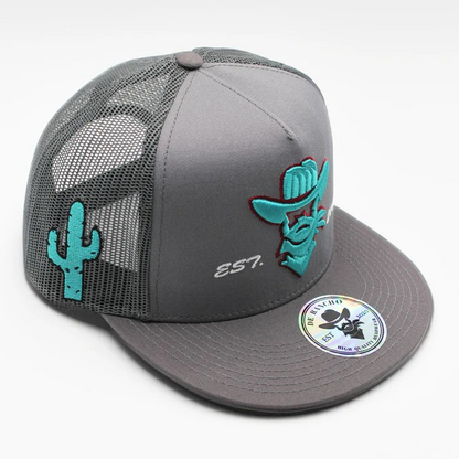 GORRA DE RANCHO Aqua Cactus (grey)