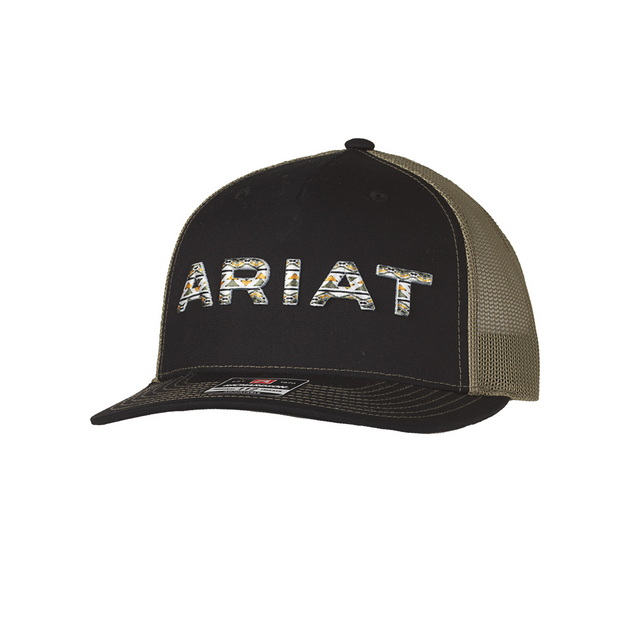 GORRA ARIAT BLACK & OLIVE AZTEC LOGO A300086395