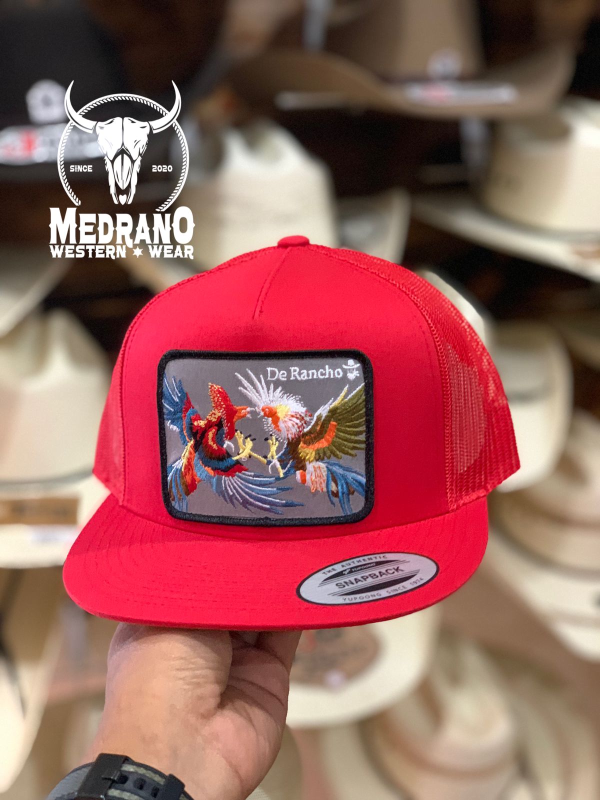 GORRA DE RANCHO Roosters Red