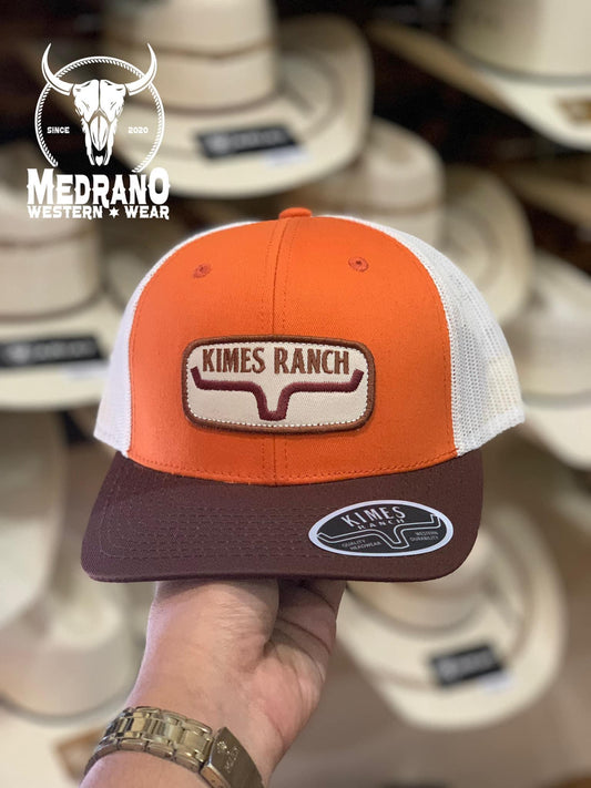 GORRA KIMES RANCH rolling trucker-burnt orange