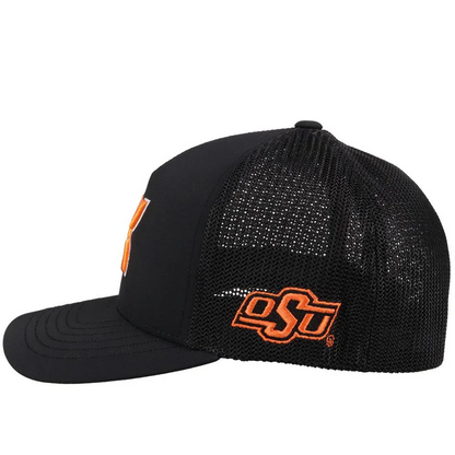 GORRA HOOEY "oklahoma state" hat, black/orange/white