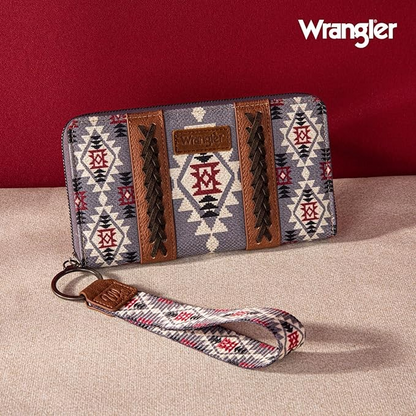 CARTERA WRANGLER Southwestern Art Print Wallet Lavender WG2203-W006LV