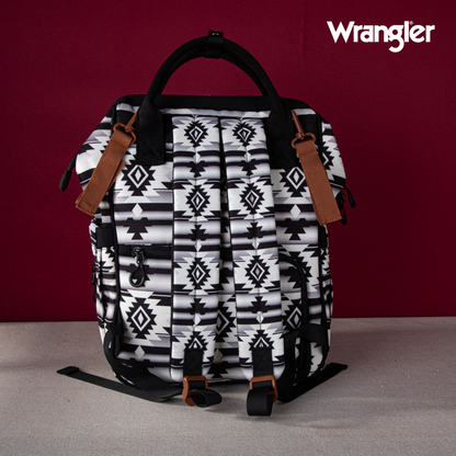 PAÑALERA WRANGLER WG2204-9110 Aztec Printed Callie Backpack - Black