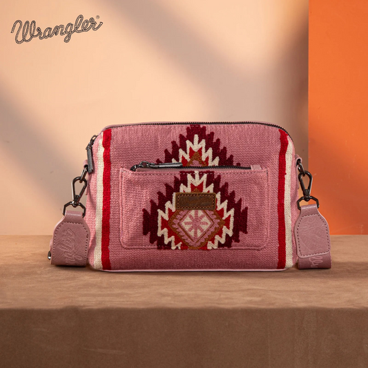 BOLSO WRANGLER WG174-1832HPK Southwestern Knitted Crossbody Bag