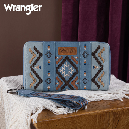 BOLSO WRANGLER WG2214-W006JN Southwestern Embroidered Wallet - JEAN