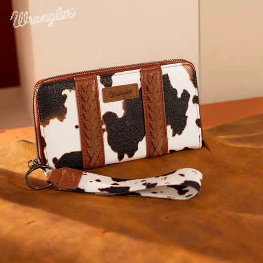 CARTERA WRANGLER Cow Print Wallet -Brown WG133-W006BR