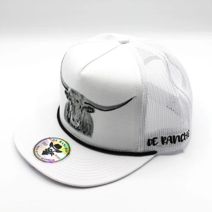 GORRA DE RANCHO White Longhorn