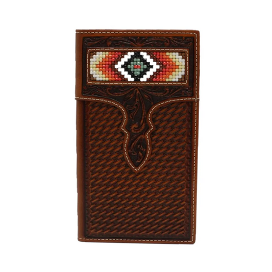 CARTERA NOCONA Men's Rodeo Beaded Basket Weave Bi-Fold Wallet N500020008