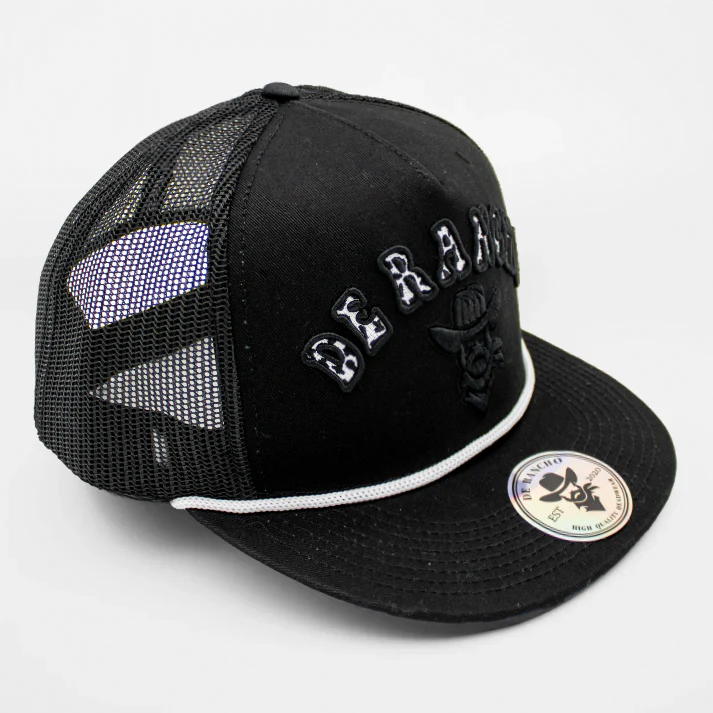 GORRA DE RANCHO cow print (Black)