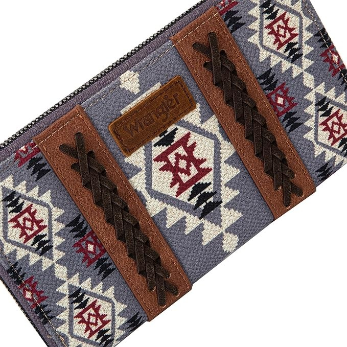 CARTERA WRANGLER Southwestern Art Print Wallet Lavender WG2203-W006LV