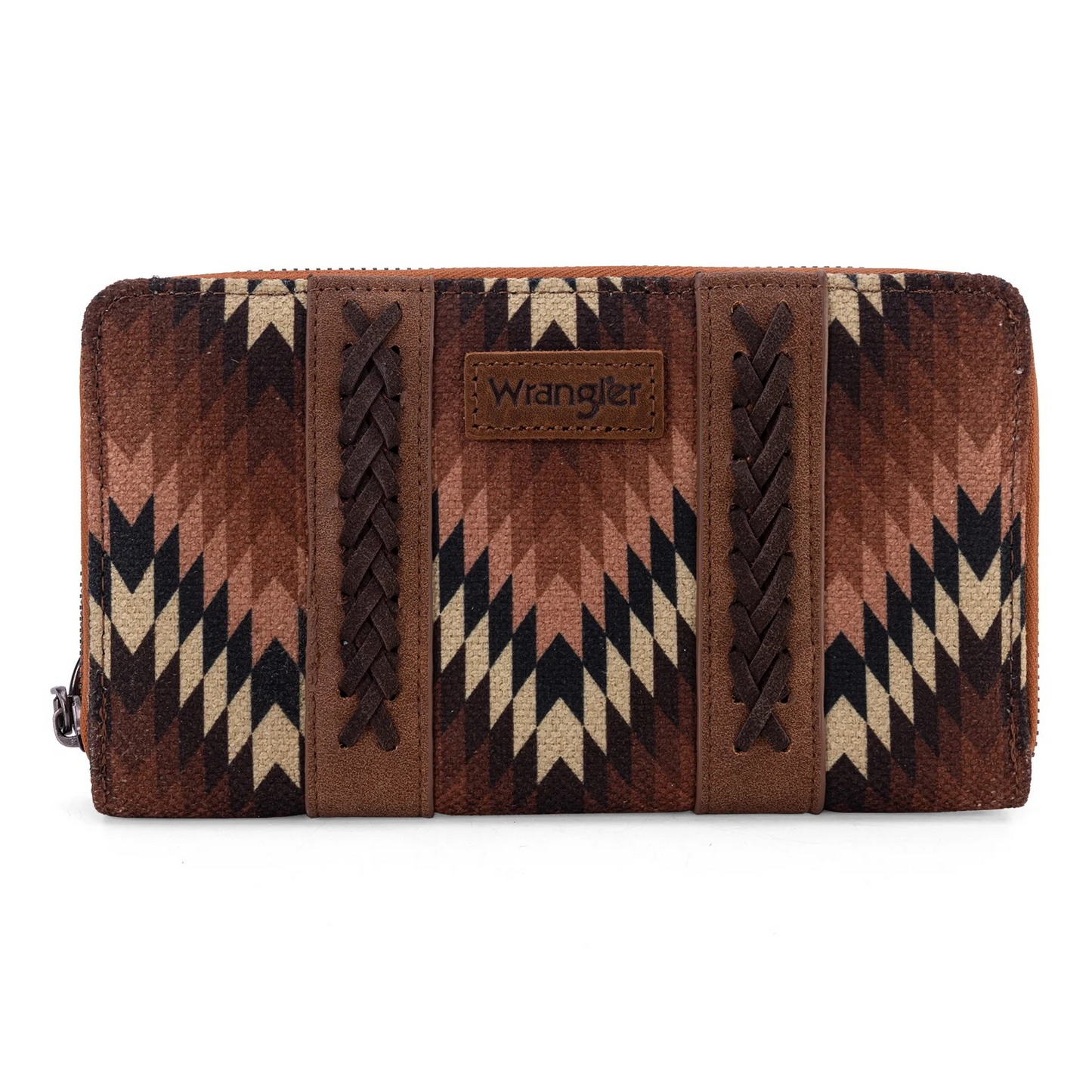 BOLSO WRANGLER WG2211-W006BR Southwestern Art Print Wallet -Brown