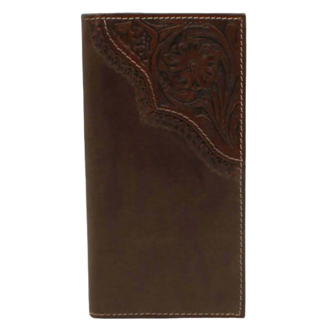 CARTERA NOCONA Men's Floral Embossed Rodeo Brown Leather Wallet N500035002