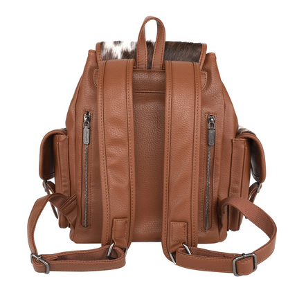 MOCHILA WRANGLER WG12-9110 Wrangler Hair-on Cowhide Backpack - Brown