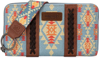 CARTERA WRANGLER Southwestern Art Print Wallet - Brown WG2202-W006BR