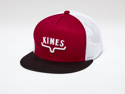 GORRA KIMES RANCH huxton trucker-hat-dark red