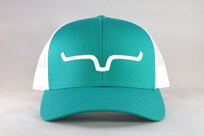 GORRA KIMES RANCH weekly trucker-hat-teal/white