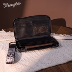 BOLSO WRANGLER WG138-W006 Bandana Paisley Print Wallet -Black