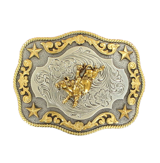 HEBILLA NOCONA 3798702 - Nocona NIÑO Ant Silver/Ant Gold Buckle