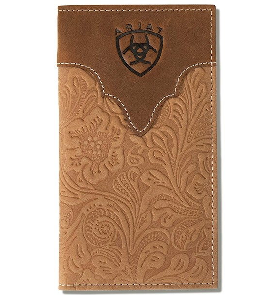 CARTERA ARIAT RODEO FLORAL EMBOSSED BROWN A3555502