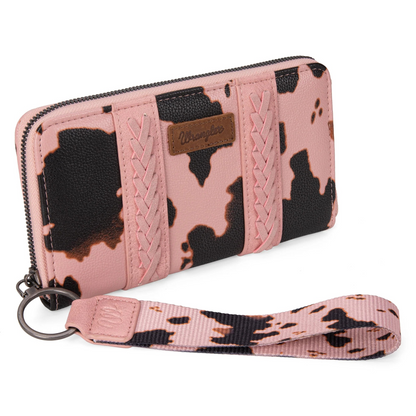 CARTERA WRANGLER Cow Print Wallet -Pink WG133-W006PK