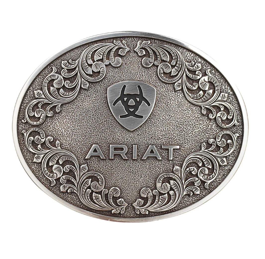 HEBILLA ARIAT A37012 - Ariat Oval Smooth Edge Scroll Logo